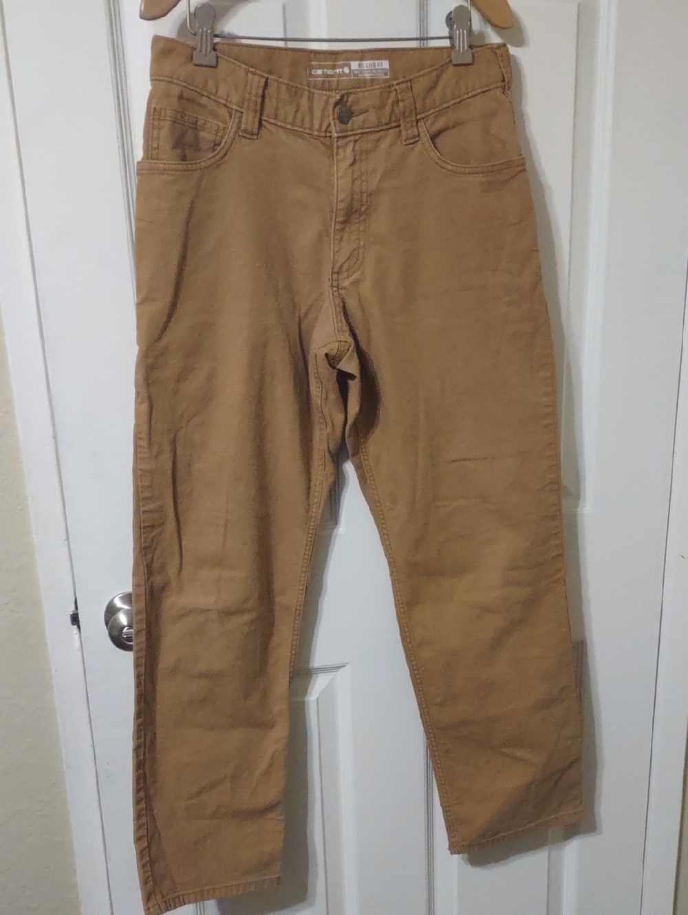 Carhartt Tan Work Pants - Straight Fit Size 30 X 30